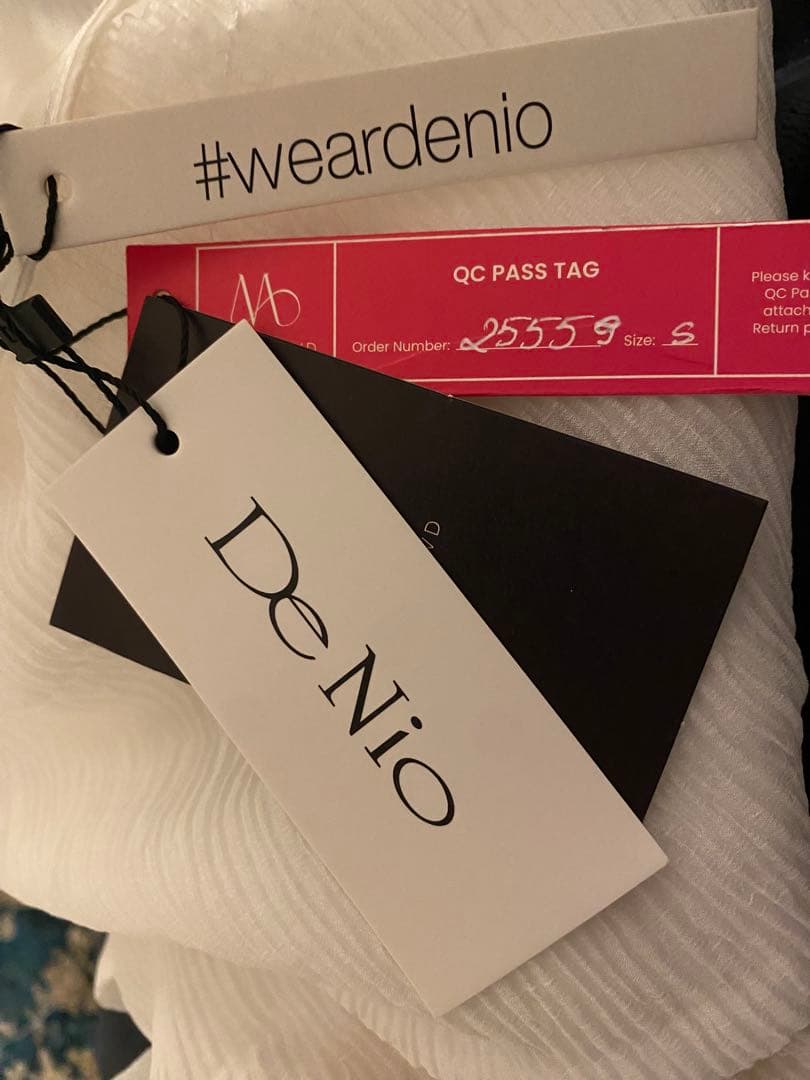 ホワイト ワンショルダー ドレス 【新品タグ付】DeNio MEAN BLVD