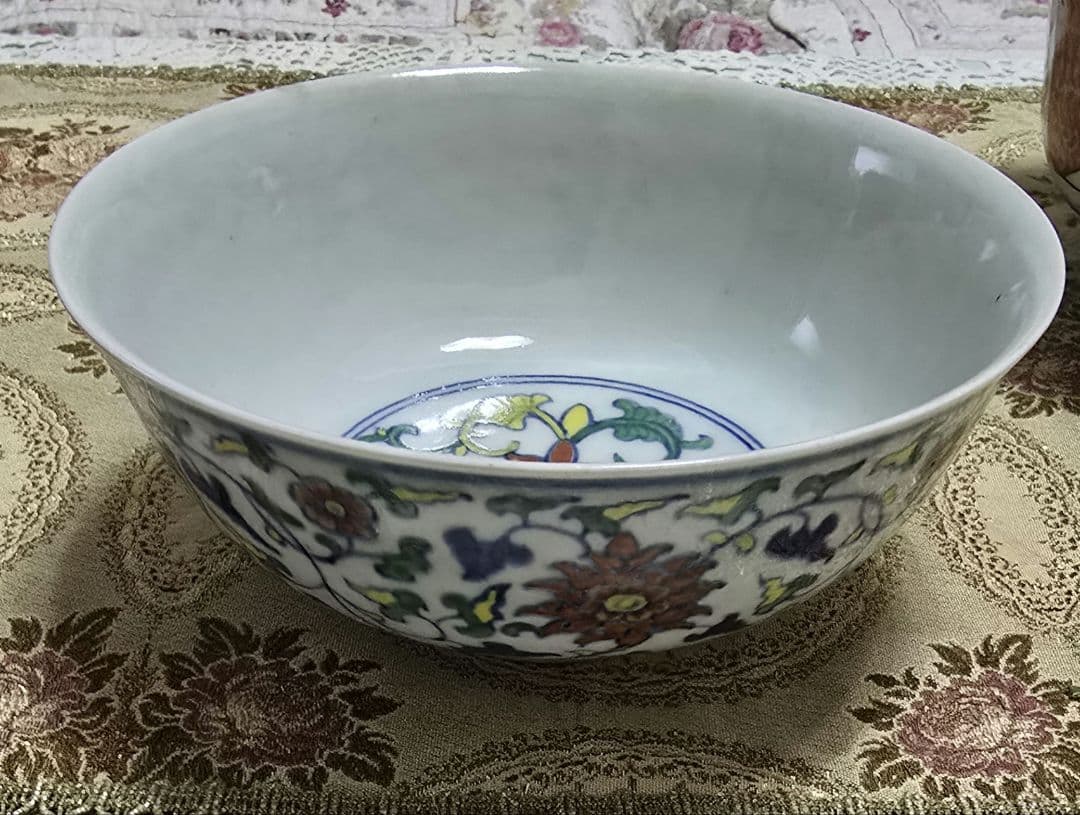 大清光緒年製 花柄鉢