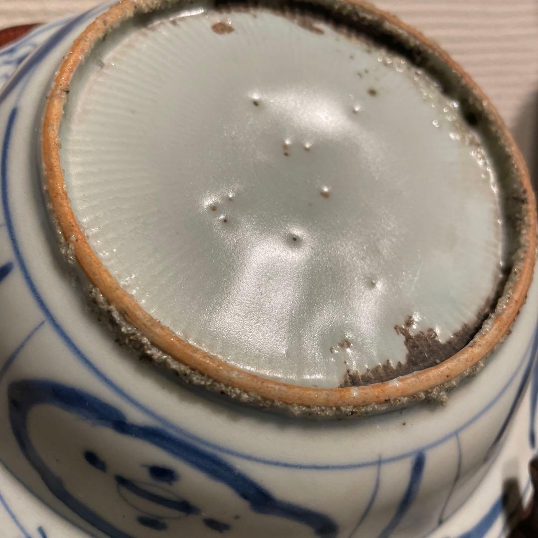 古染付　芙蓉手　兜鉢　茶道