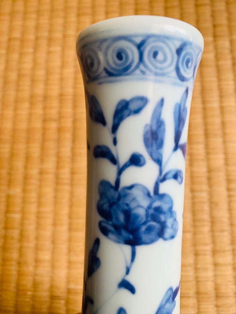 中国清時代染付花瓶(beach)