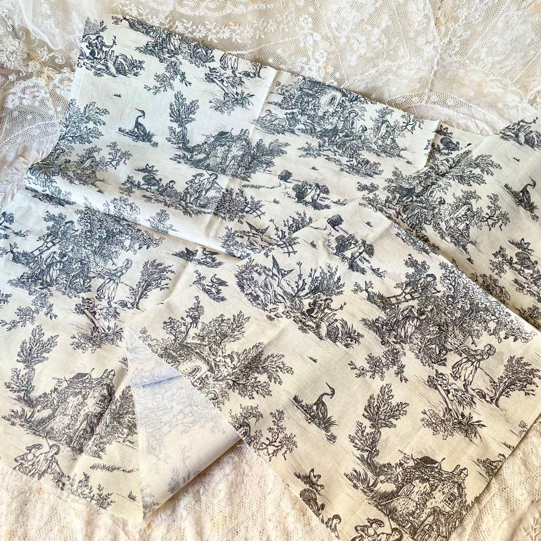 新春アンティーク福袋⑦布もの8点セット19世紀トーション&レース&端切&エプロン