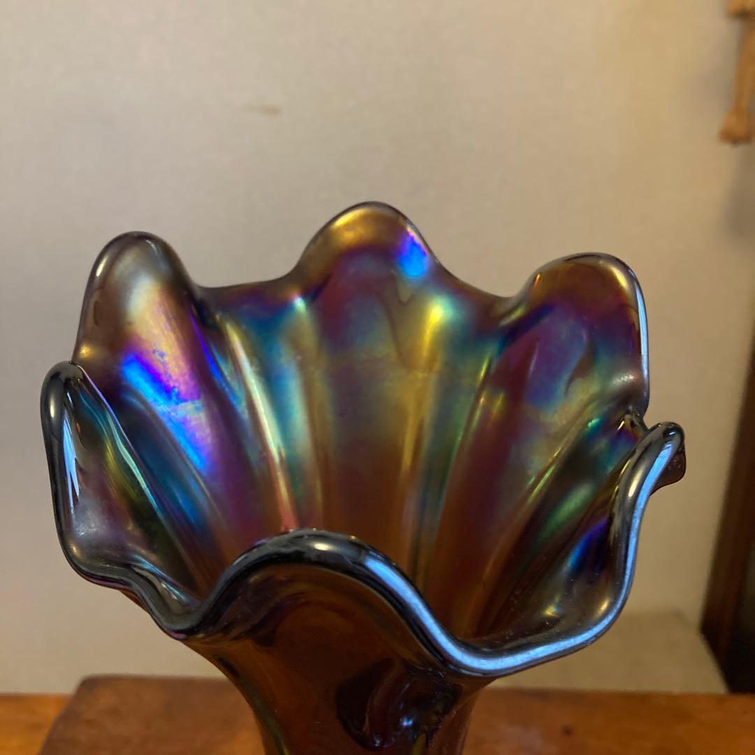 Fenton社 オ-ルドフェントン カーニバル 花瓶 USA