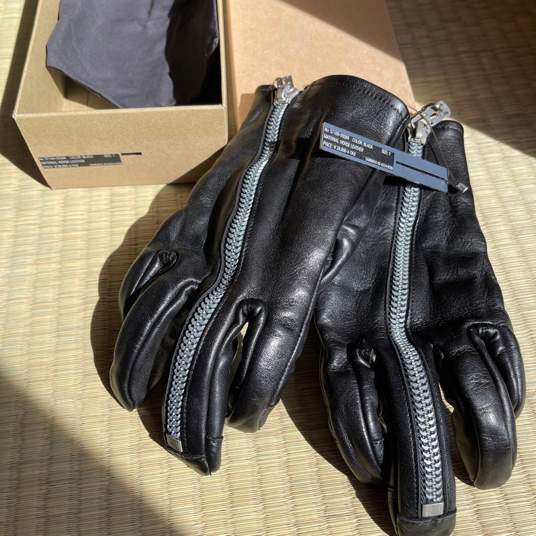 DHYGEN ブラック馬革手袋 サイズ1