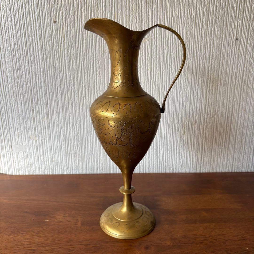 真鍮製 水差し 花瓶 ピッチャー フランス アンティークブロンズ ヴィンテージ