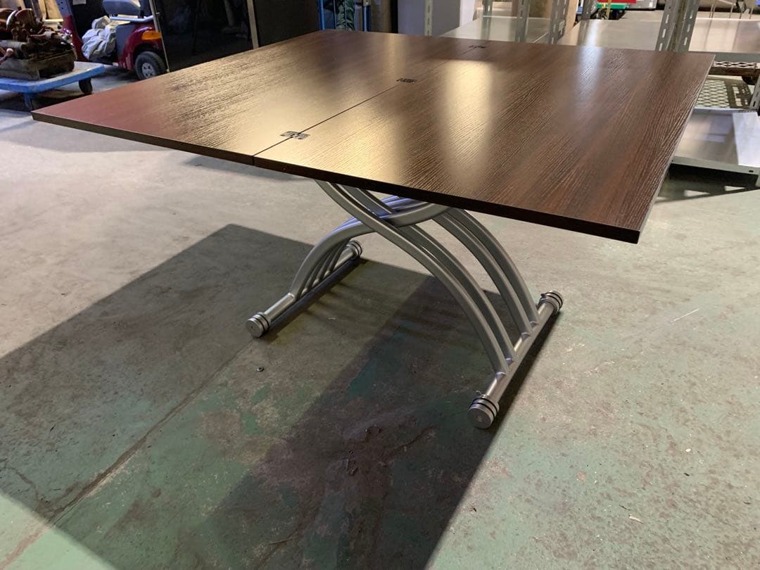 OZZIO サリスカンディ ダイニングテーブル　昇降式テーブル 天板拡張 油圧式