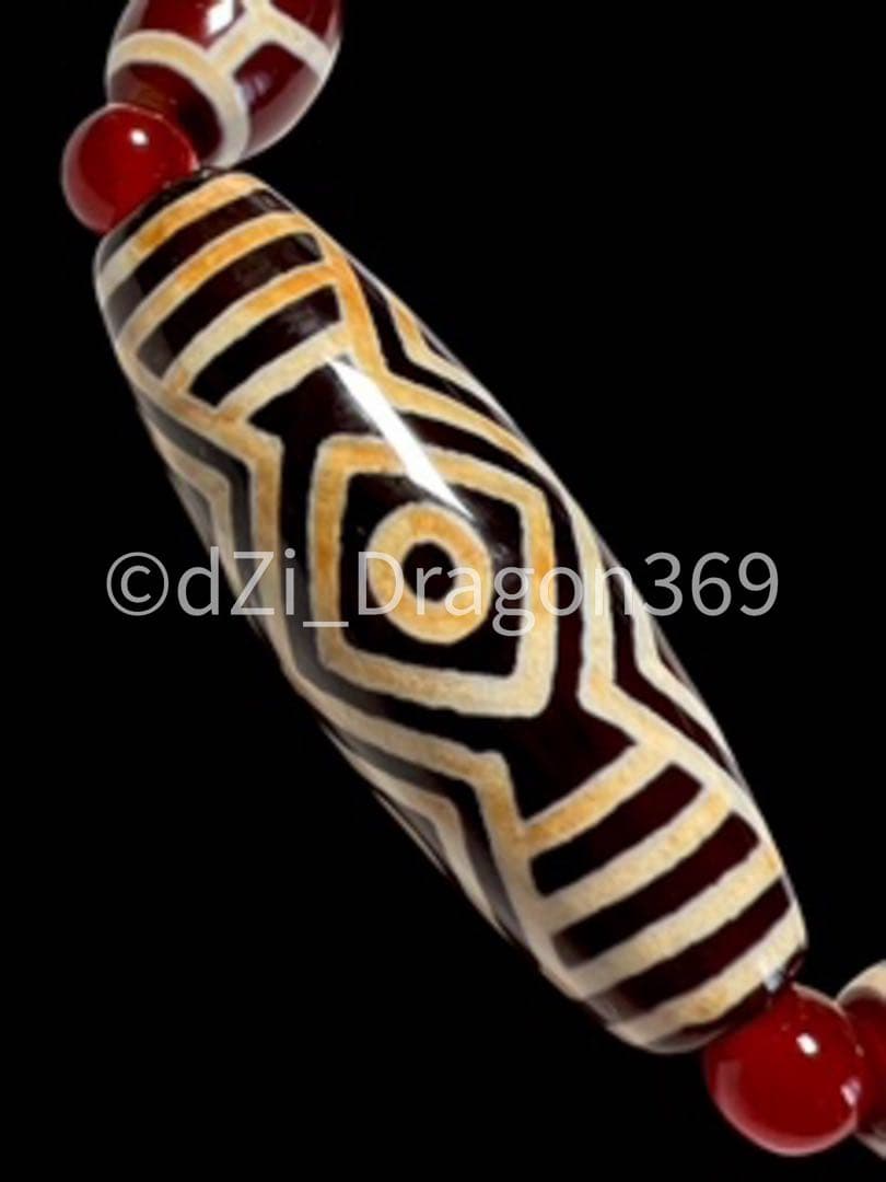 【入手困難】Dzi beadsジービーズ 上肯 紅玉髄 龍眼天珠のブレス