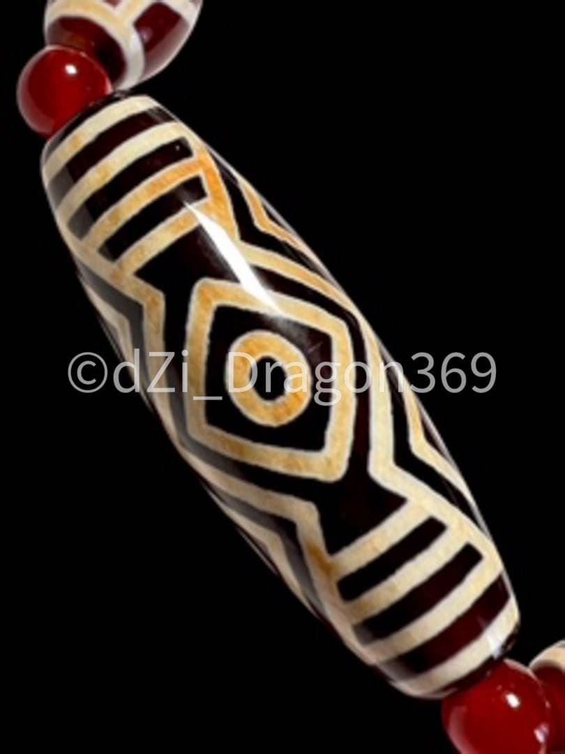 【入手困難】Dzi beadsジービーズ 上肯 紅玉髄 龍眼天珠のブレス