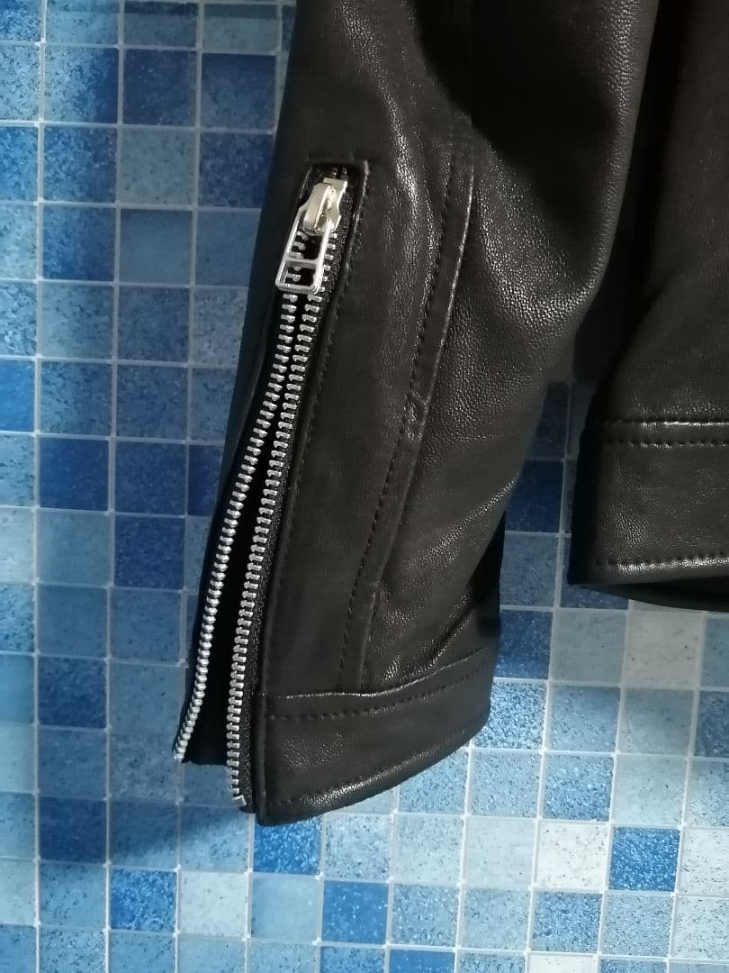 【黒 羊革 ラムレザー】完売 VANQUISH 短丈 シングルライダース FR2