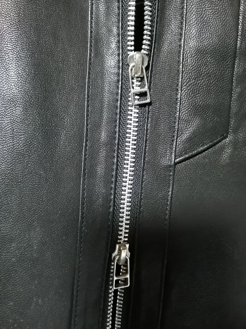 【黒 羊革 ラムレザー】完売 VANQUISH 短丈 シングルライダース FR2