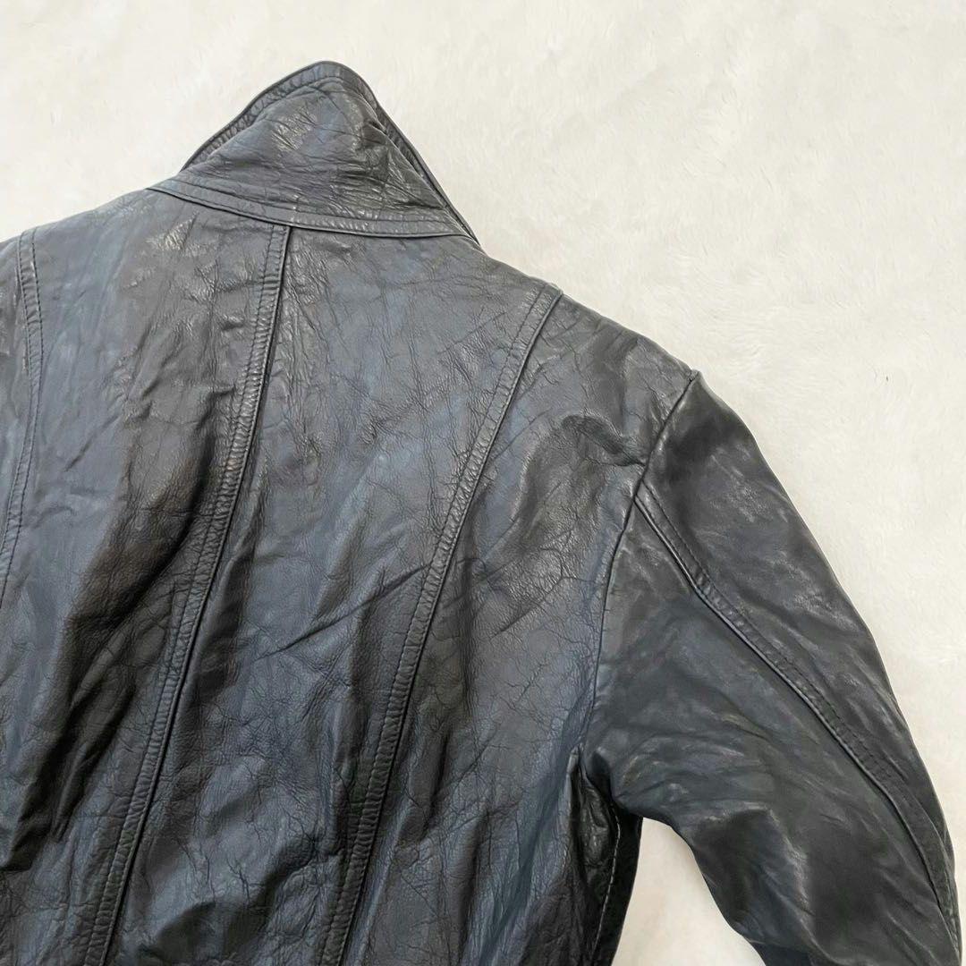 ✨️希少馬革L〜LL相当✨️shellac レザージャケット　シングルライダース