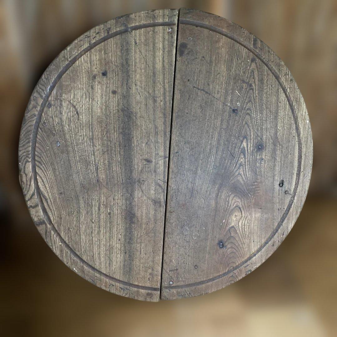 木製円形座卓 脚付き