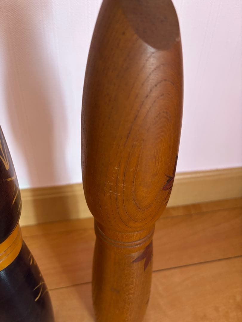 こけし　佐藤翠崕　在銘・印章　創作こけし (全長約 45cm) 古道具　欅