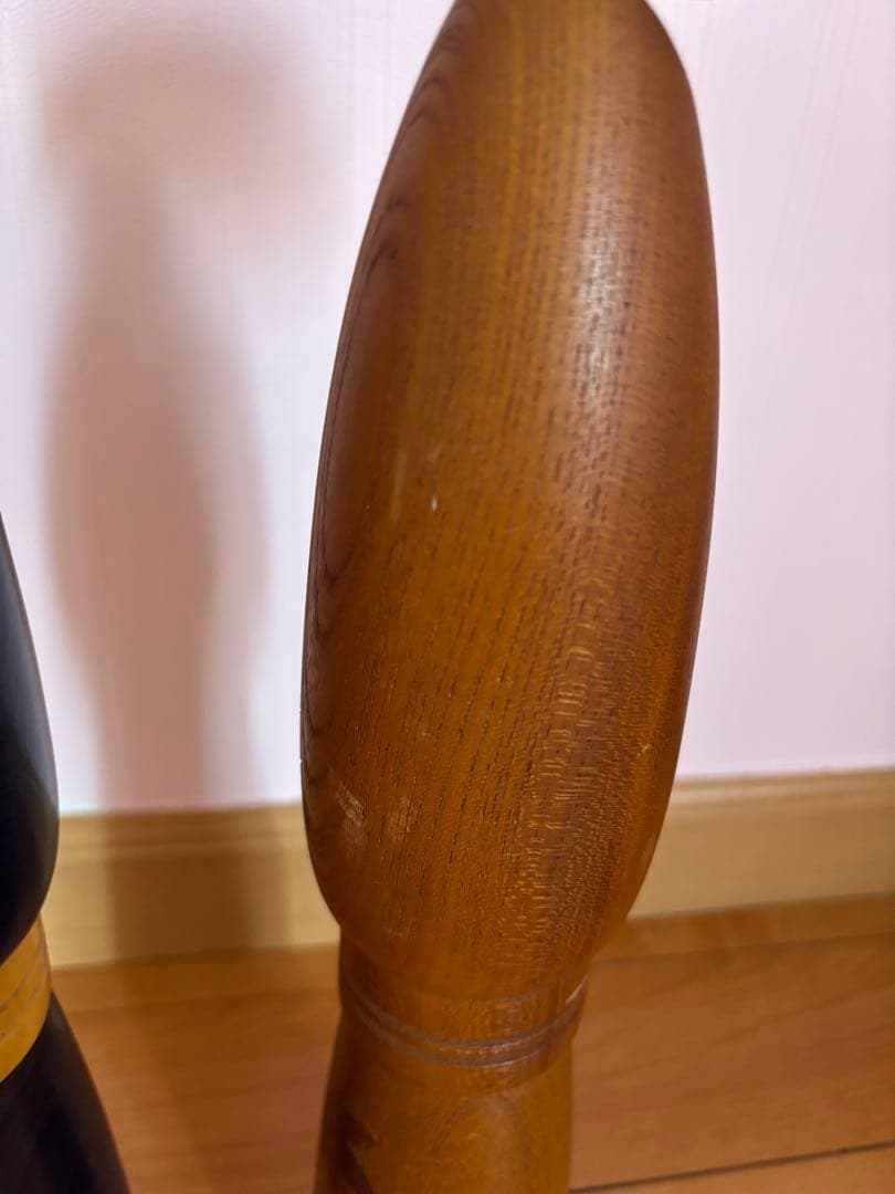 こけし　佐藤翠崕　在銘・印章　創作こけし (全長約 45cm) 古道具　欅