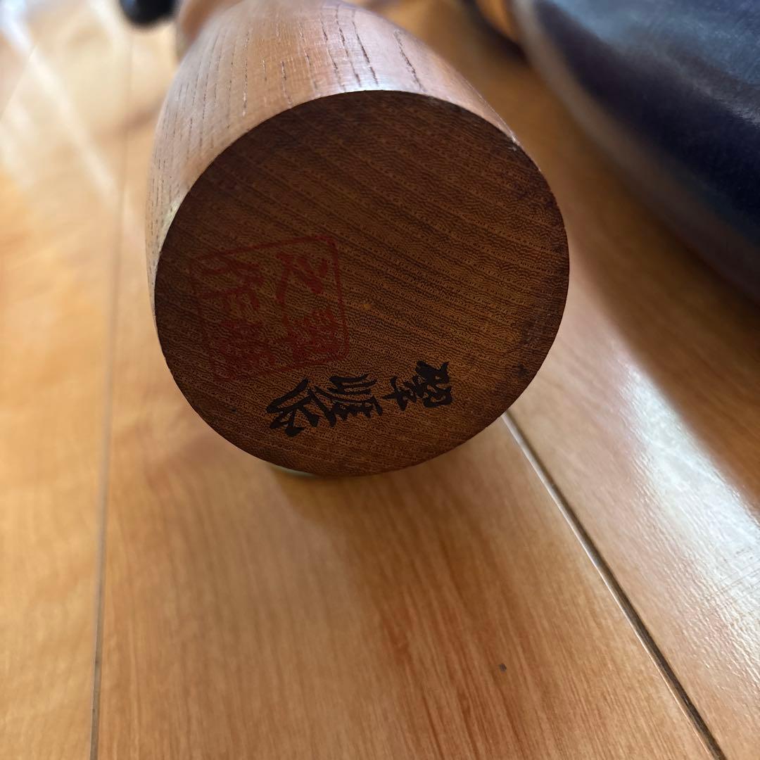 こけし　佐藤翠崕　在銘・印章　創作こけし (全長約 45cm) 古道具　欅