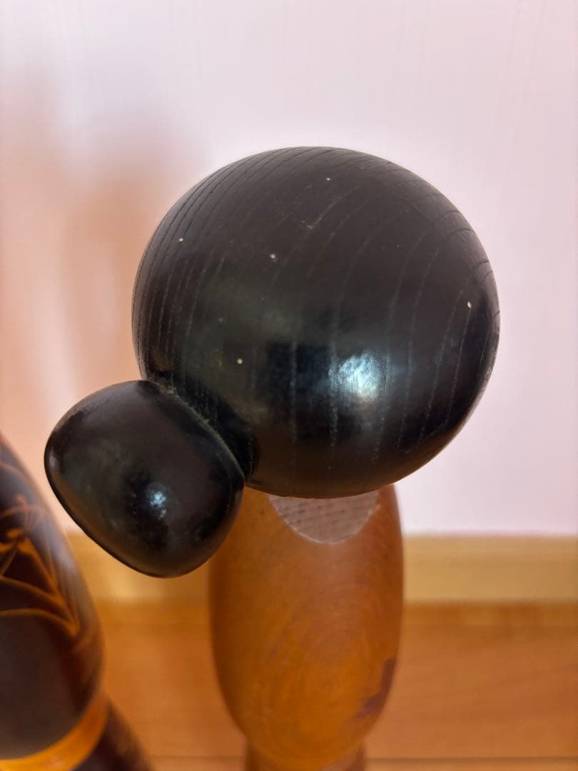 こけし　佐藤翠崕　在銘・印章　創作こけし (全長約 45cm) 古道具　欅