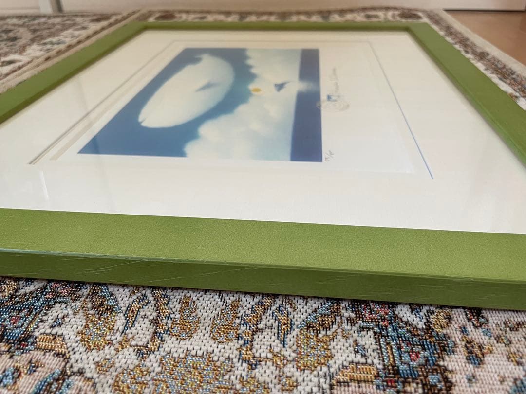 渡辺宏　 『大きな空の季節 』エディション 591/800 【送料込み.額付き】