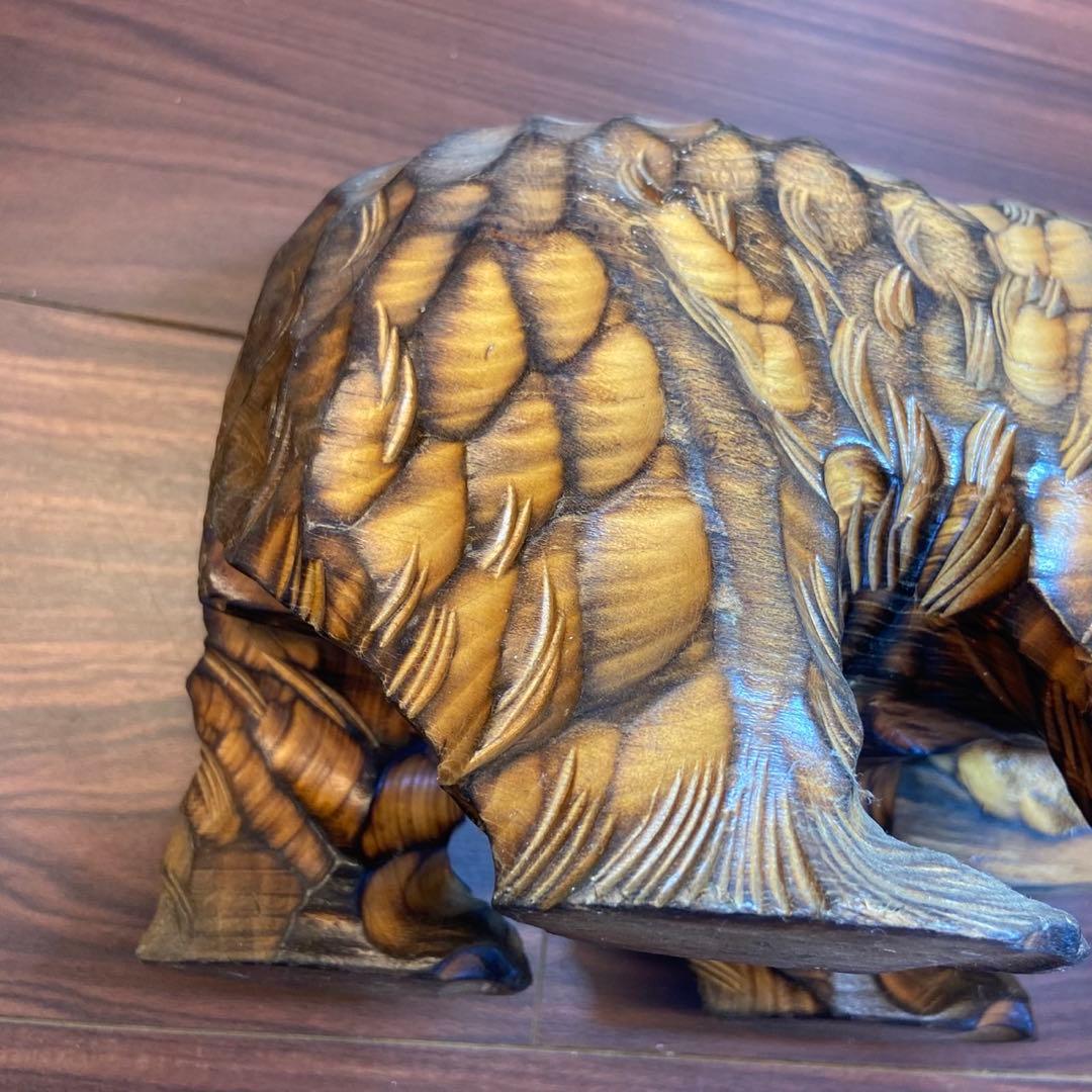 木彫り 熊 置物 アンティーク 5635