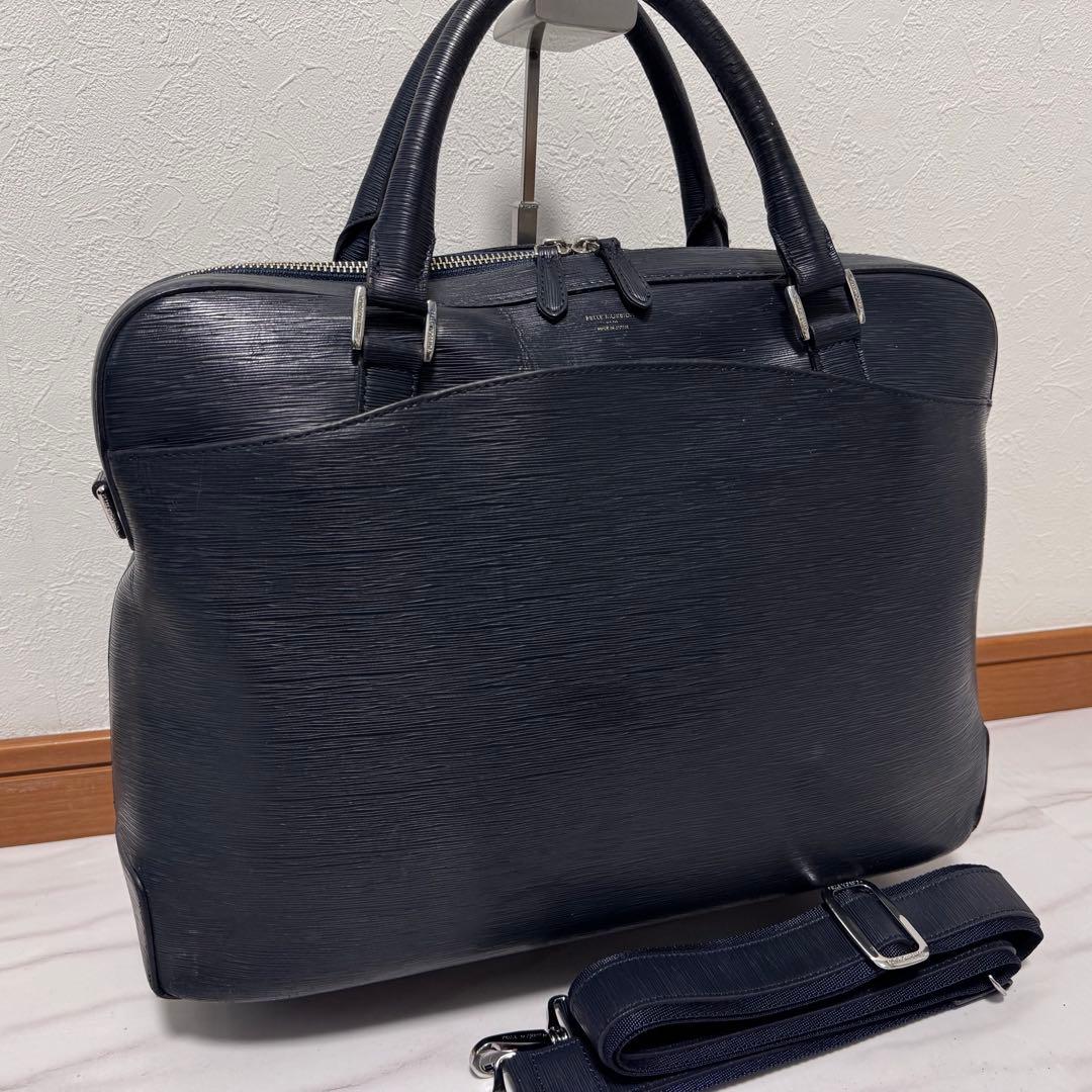 ペッレモルビダ キャピターノ 2wayビジネスバック ネイビー レザー A4PC