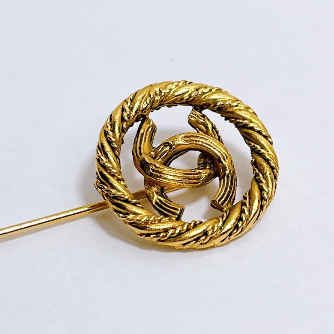 シャネルパーティ　シャネル　ヴィンテージ　ピンブローチ　ココマーク　刻印1174