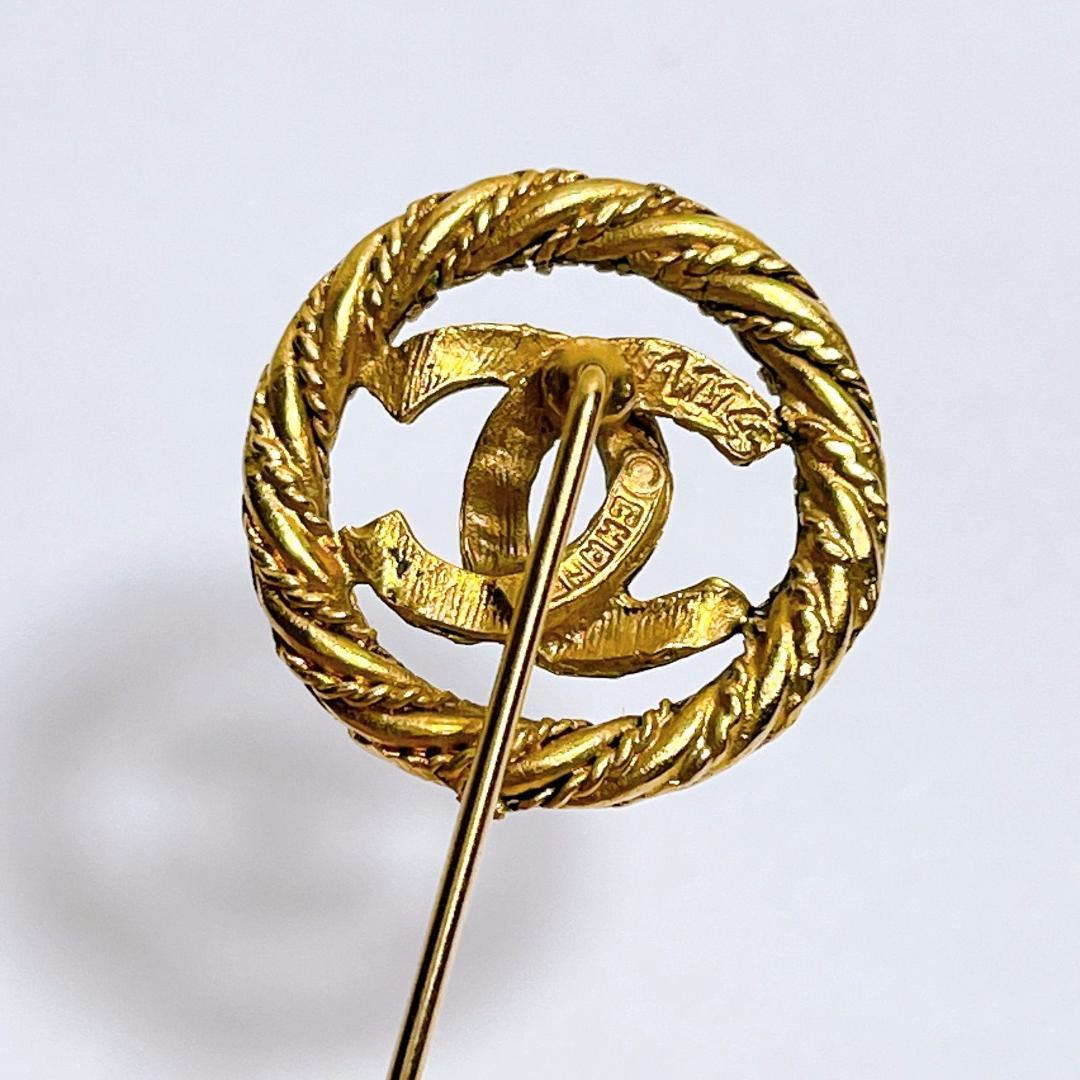 シャネルパーティ　シャネル　ヴィンテージ　ピンブローチ　ココマーク　刻印1174