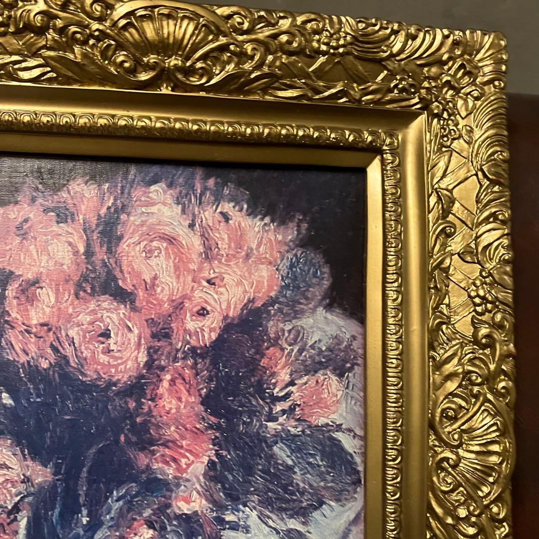 希少 SANYO ルノワール ばら バラ 金彩 額縁