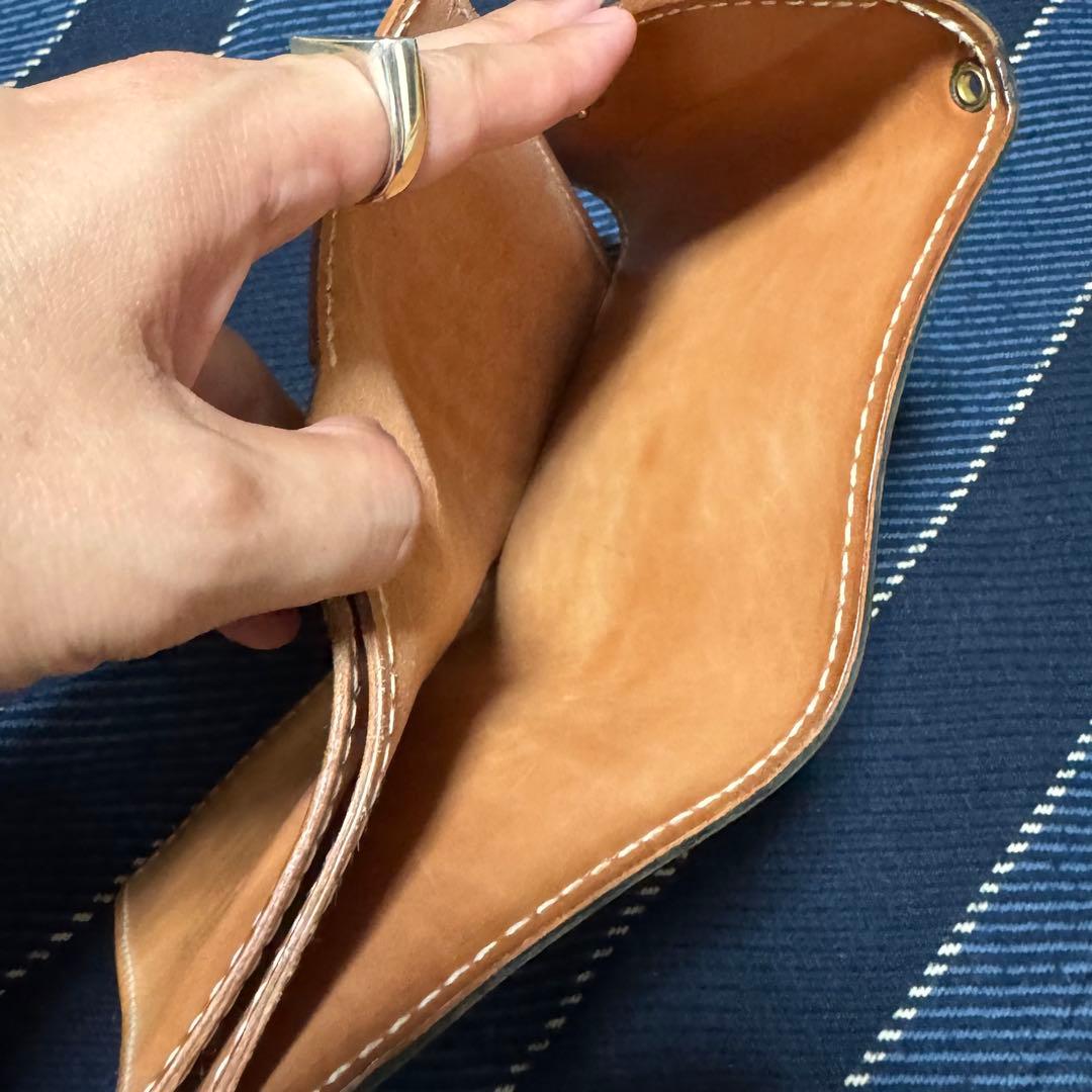 【WAKIYANCANTE×堀江純】レザーミドルウォレット ブラックコードバン