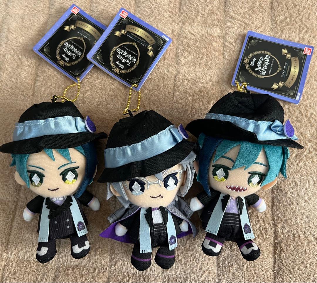 ツイステ ハンドメイド風お座りぬいぐるみ ボールチェーンマスコット セット