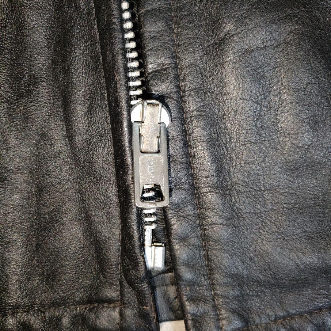 D*A様 人気定番Schot642襟付シングルライダースジャケット３８ダメなら交