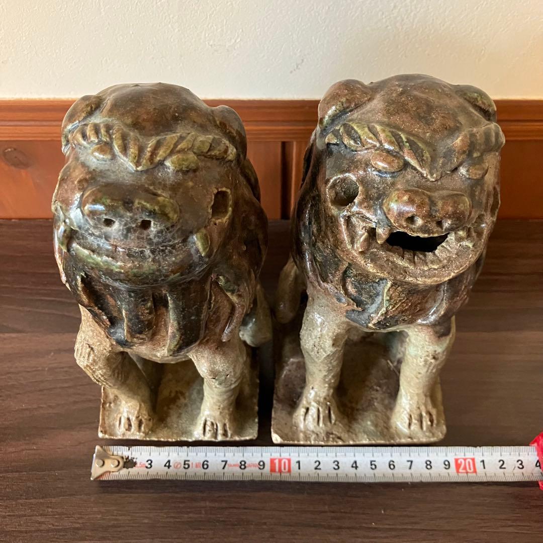 シーサー 狛犬 置物 骨董 古美術 工芸 縁起物