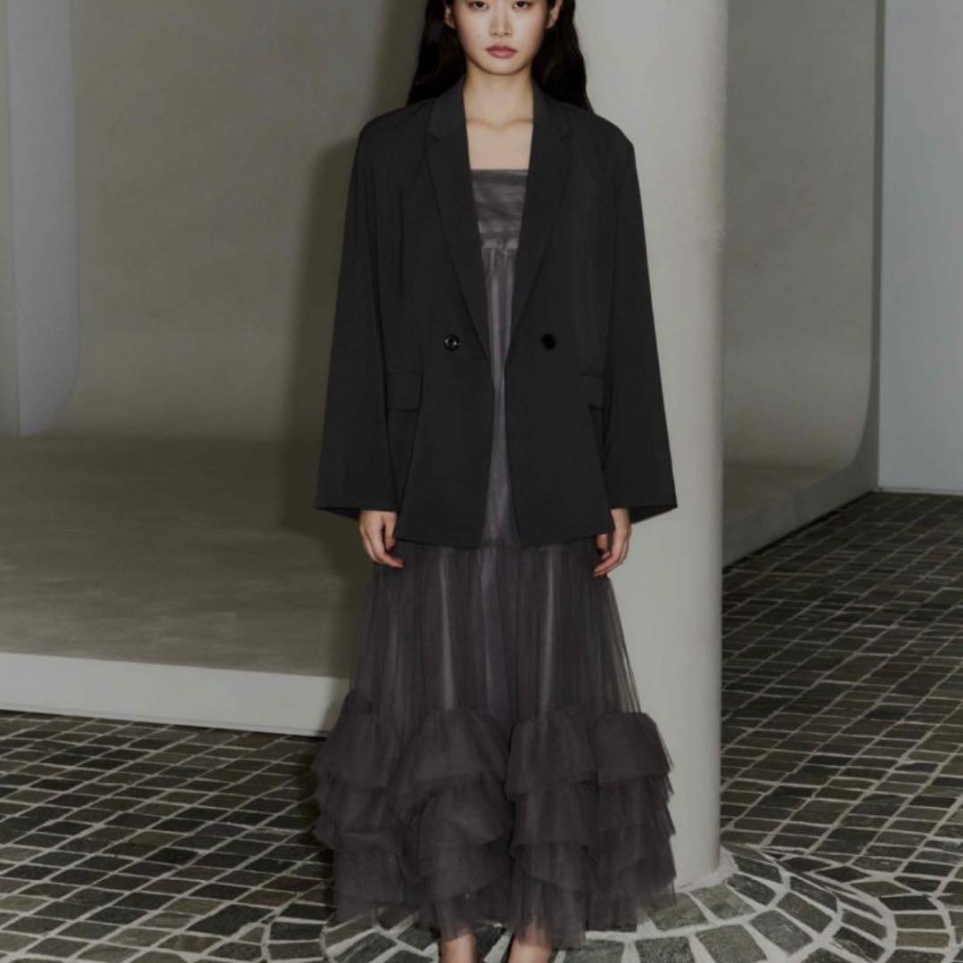 【andresd】volume tulle jacket set dress