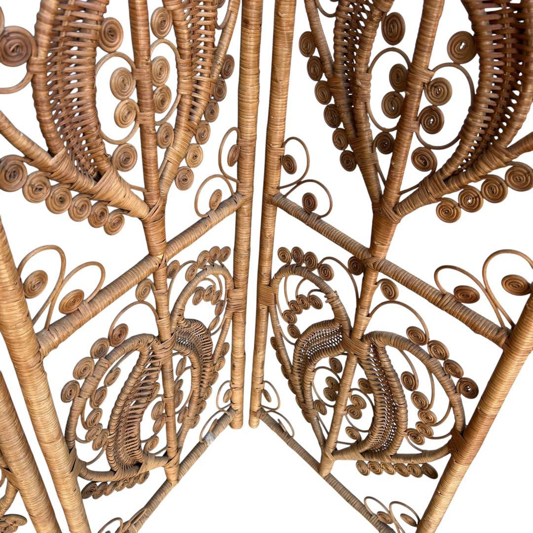 希少 エスニック レトロ ラタン パーテーション