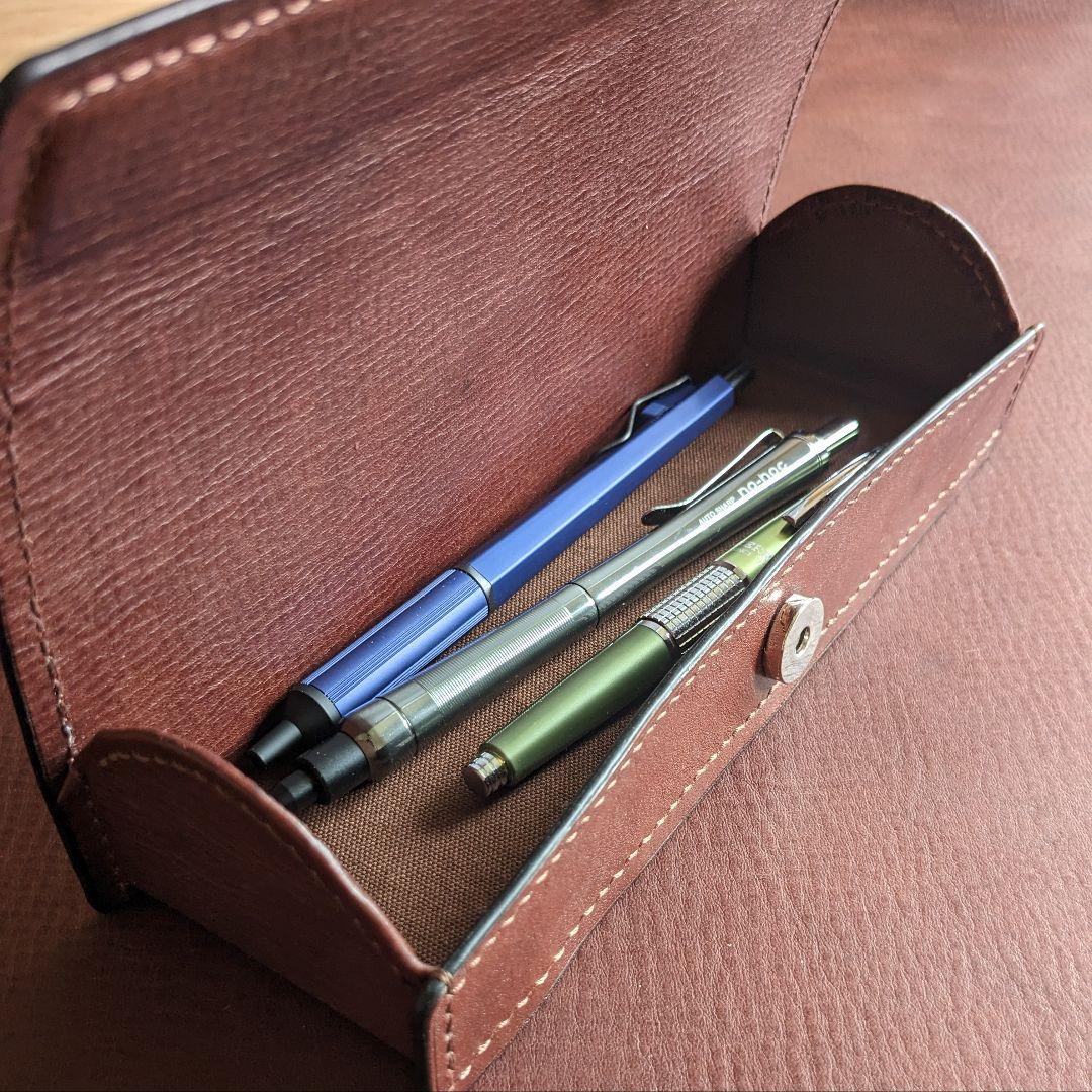 【ベイカーフルグレインブライドル】ペンケース　めがねケース　カラー：チョコ