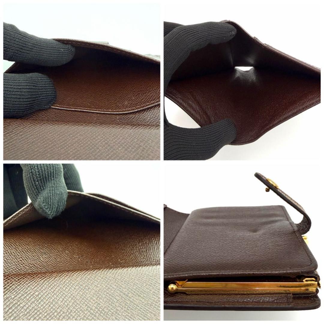 【美品】ルイヴィトン ダミエ エベヌ ヴィエノワ 二つ折り財布 N61674