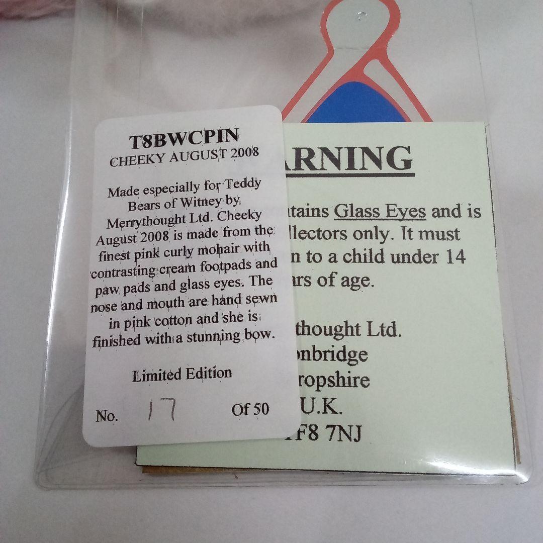 【M2512-22】メリーソート テディベア チーキー 17/50 AUGST