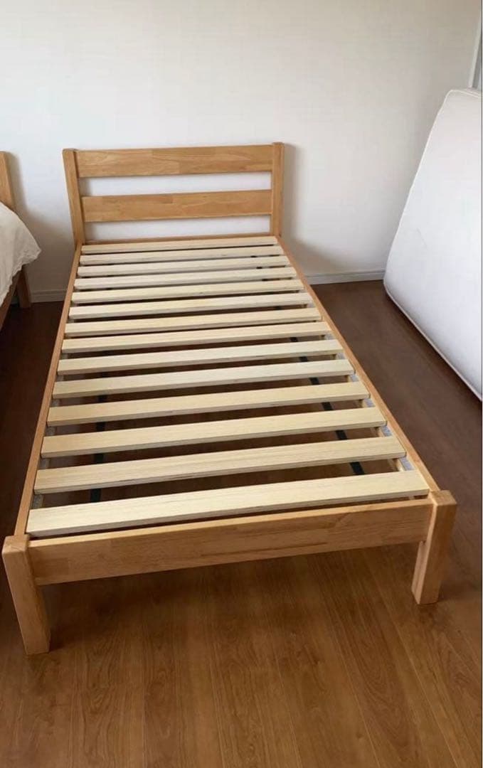 無印良品　木製シングルベッド 高密度マットレス2点セット