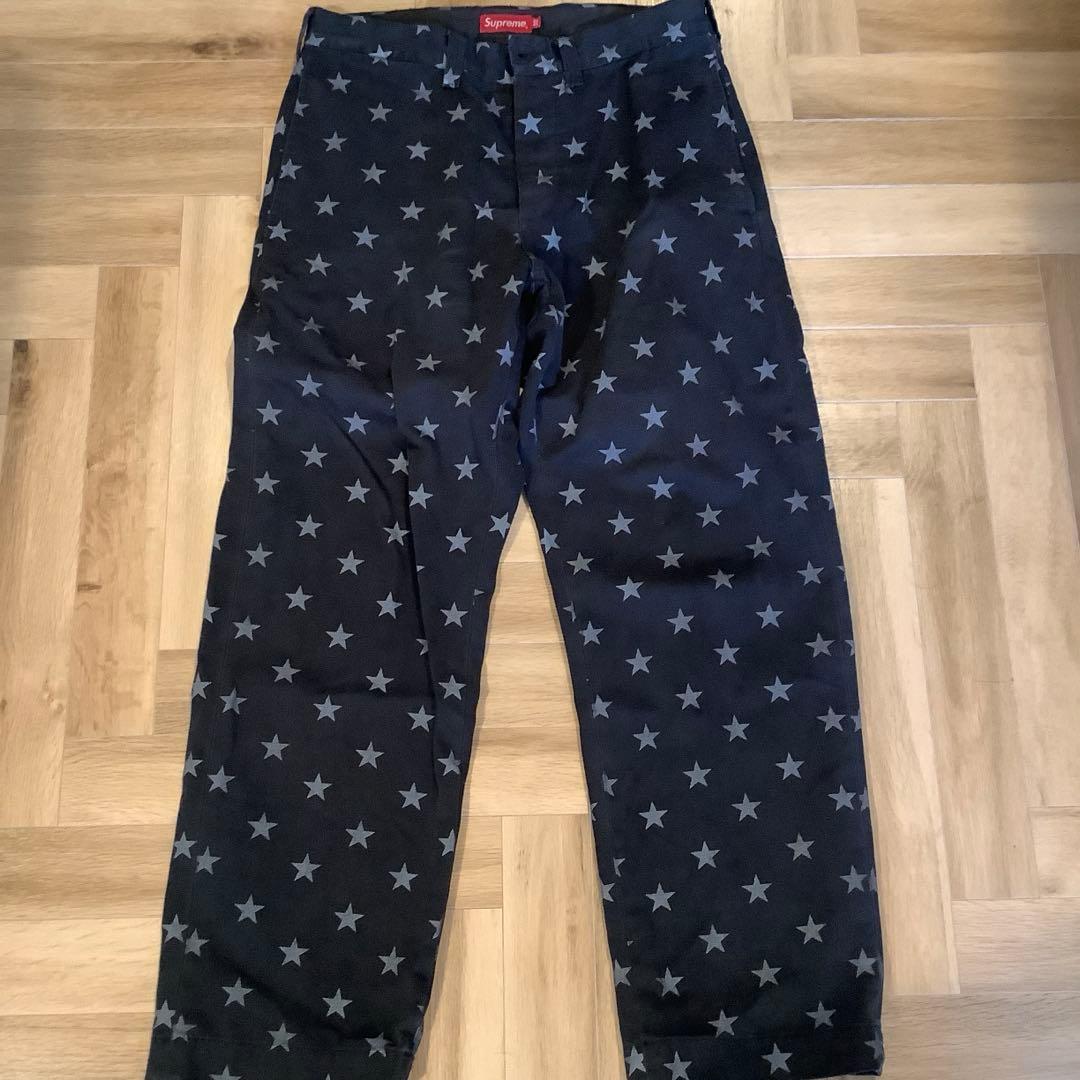 パンツ Supreme 22ss Chino Pant Black Stars 30