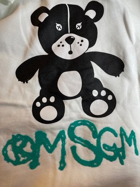 新品【MSGM 】KIDS 大人もOK ロゴグラフィックパーカー