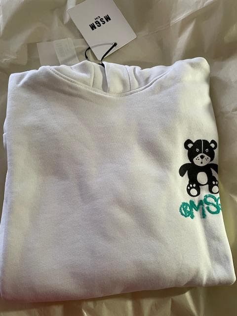 新品【MSGM 】KIDS 大人もOK ロゴグラフィックパーカー