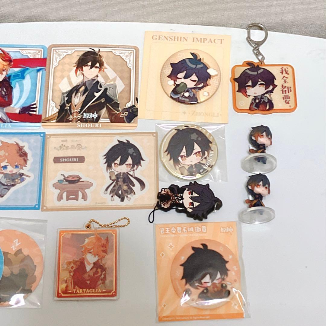 原神 鍾離 タルタリヤ 缶バッジ コースター スイパラ ぬいぐるみ