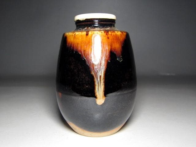 桶谷定一 肩衝茶入 「瑞雲」 牙蓋 裏千家十五代 鵬雲斎花押 e141