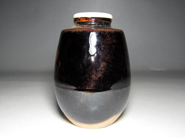 桶谷定一 肩衝茶入 「瑞雲」 牙蓋 裏千家十五代 鵬雲斎花押 e141