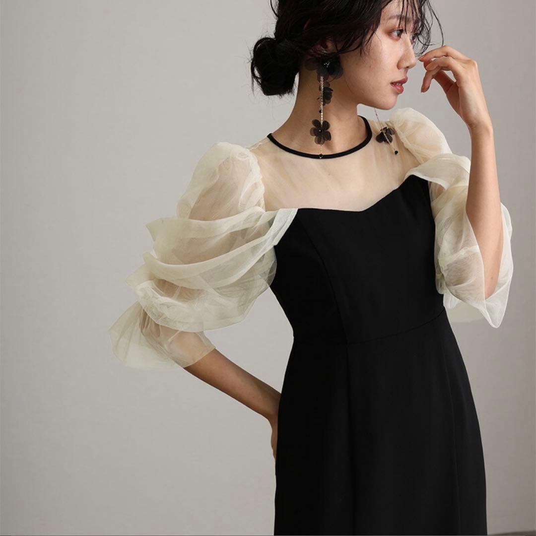 atlo by POUR VOUS ブラックパーティードレス