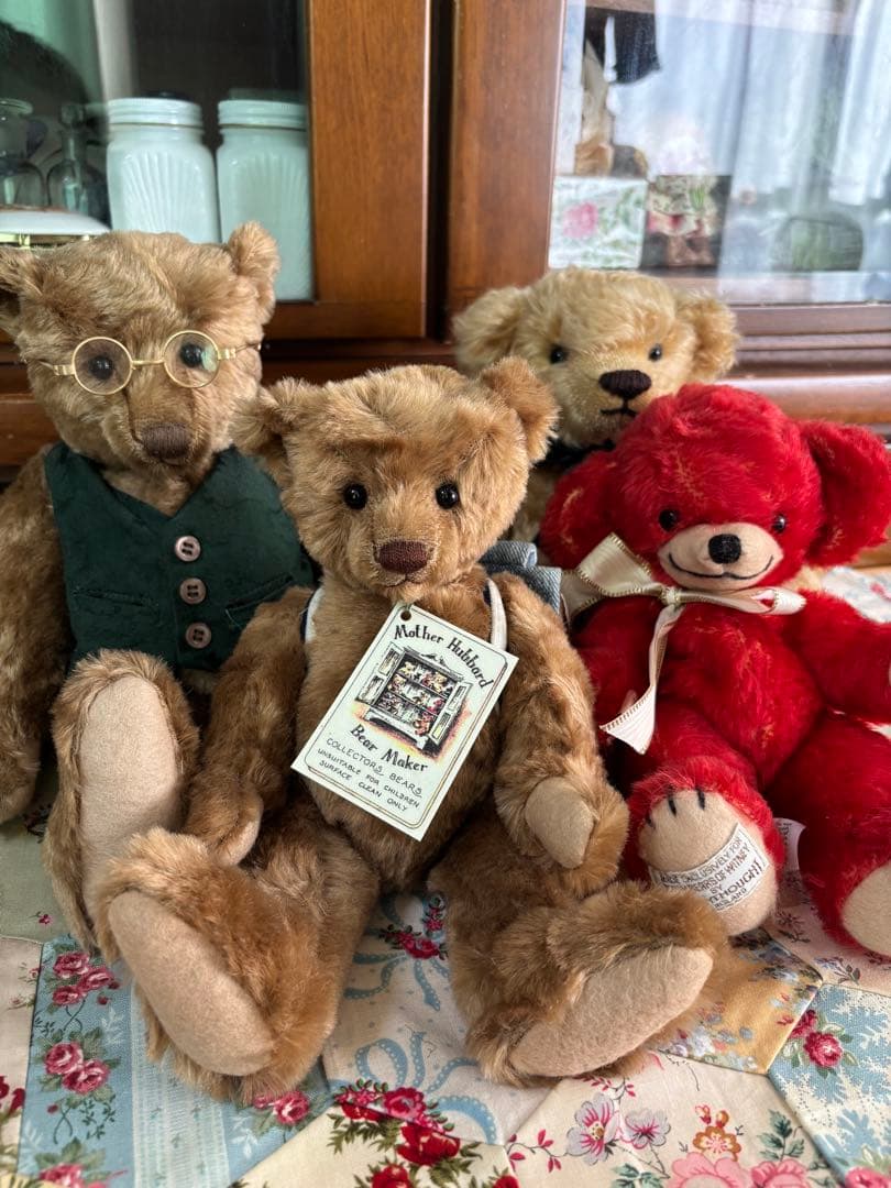 アーリー・アメリカン・テディベア 眼鏡付き