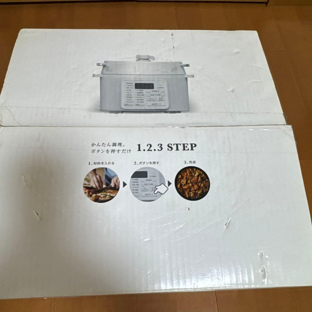 【新品/限定お値下げ】IRIS OHYAMA電気圧力鍋PC-MA4-W4.0L