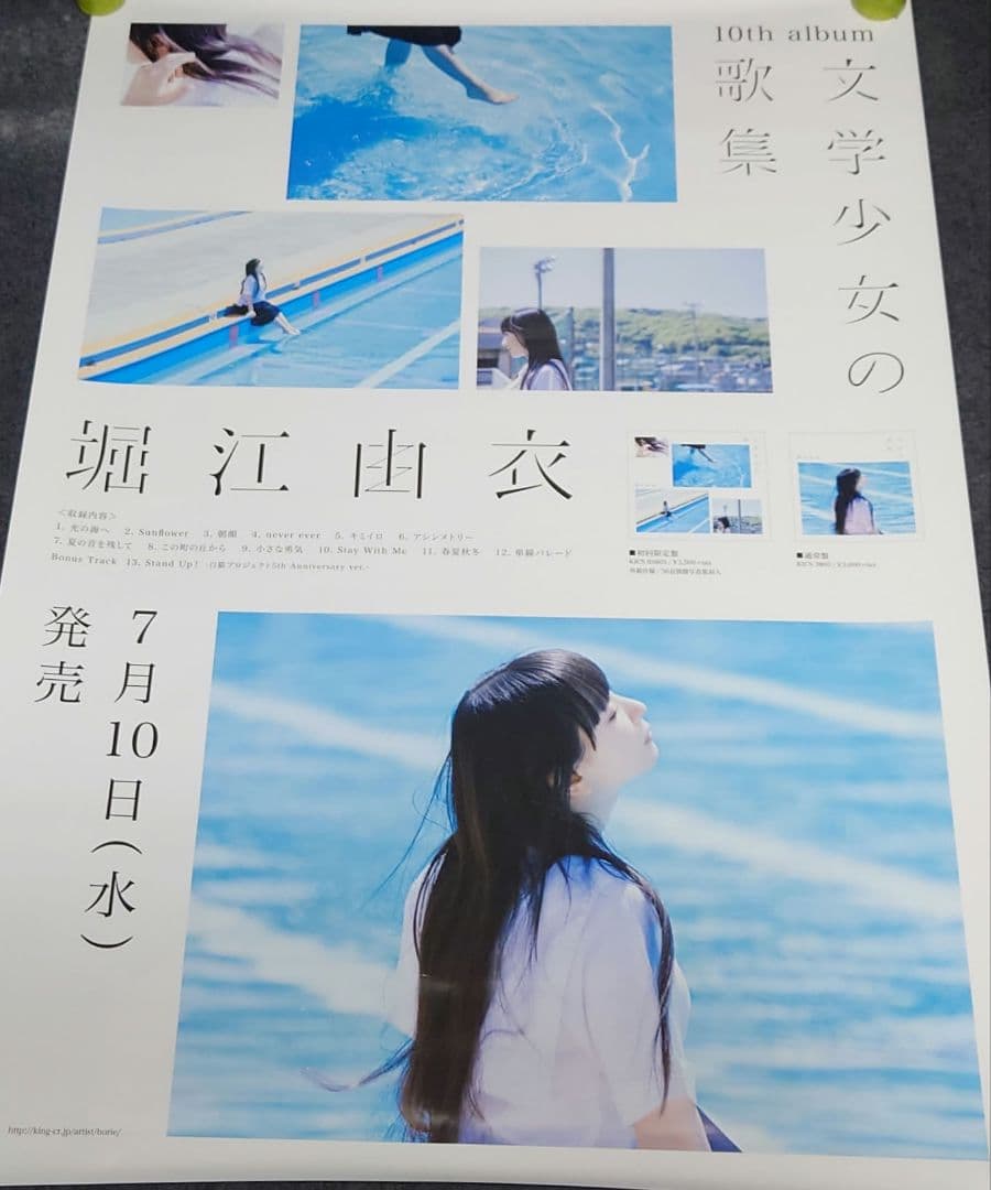 【非売品・激レア】堀江由衣「文学少女の歌集」告知 ポスター 声優