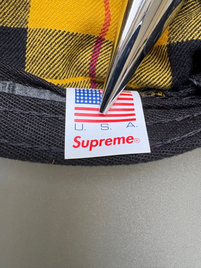 supreme チェック柄 ワークキャップ <No.070>