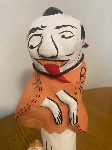 郷土玩具　大入道?　お化け　 妖怪 　土鈴　土人形　高さ約24cm