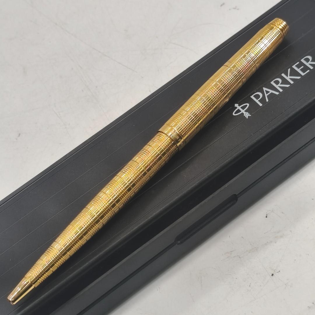 PARKER　パーカー　75　ゴールドチェック　ノック式　ボールペン