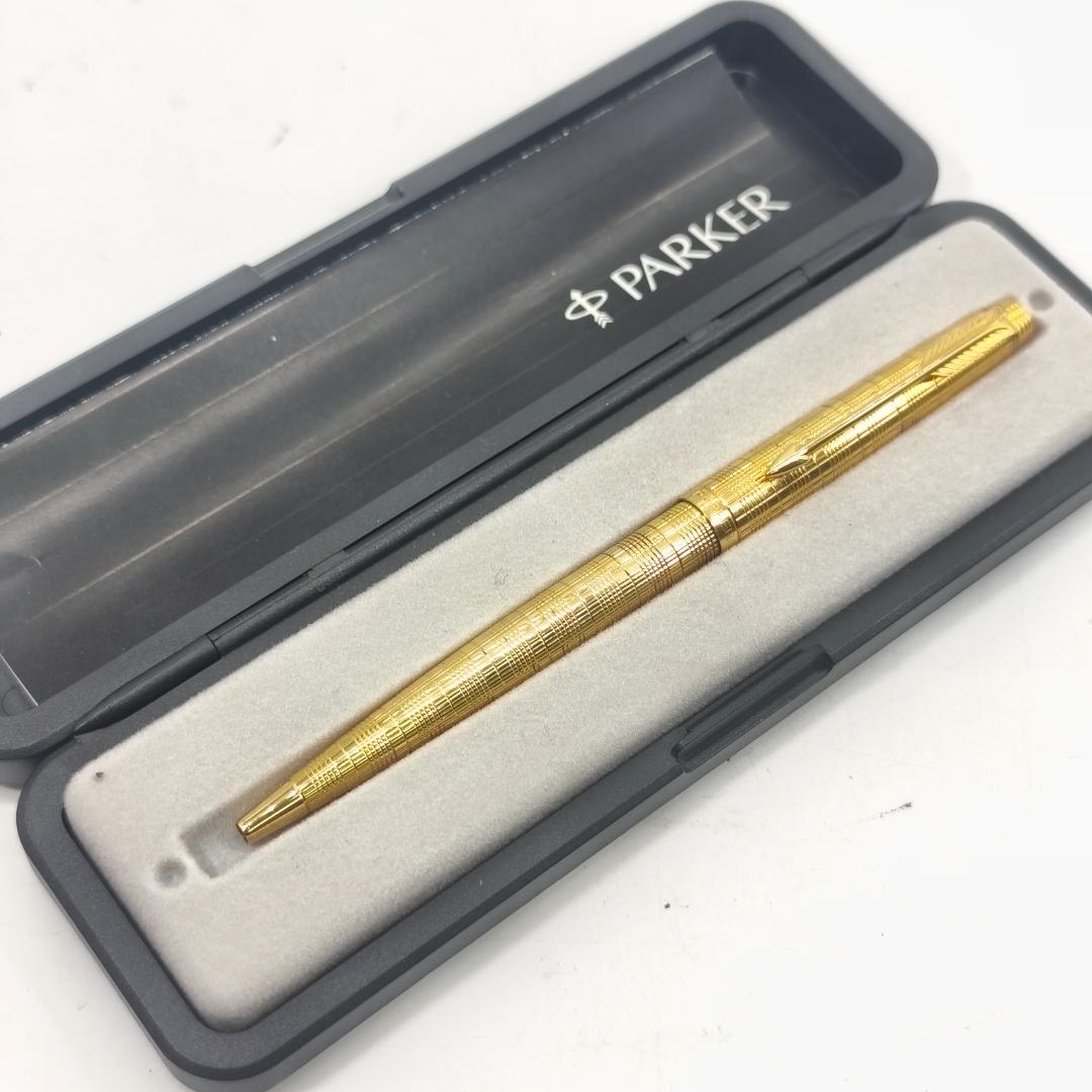 PARKER　パーカー　75　ゴールドチェック　ノック式　ボールペン