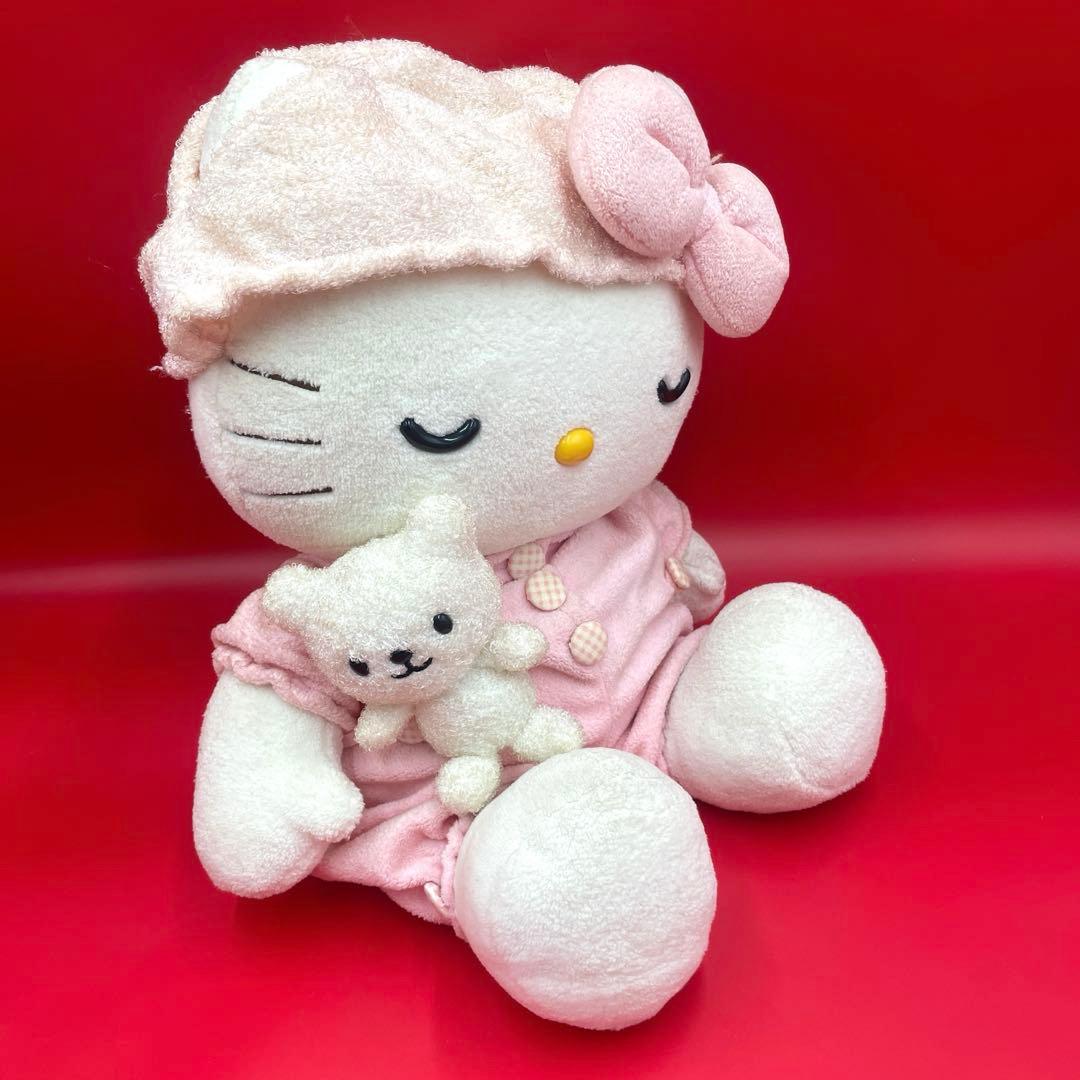 希少　激レア　2002製　ハローキティ　おやすみドール　くま　ぬいぐるみ　レトロ